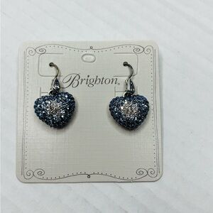 New BRIGHTON "Love Is All You Need" Blue Ombre Heart Earrings